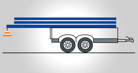 Transportieren von langer Ladung