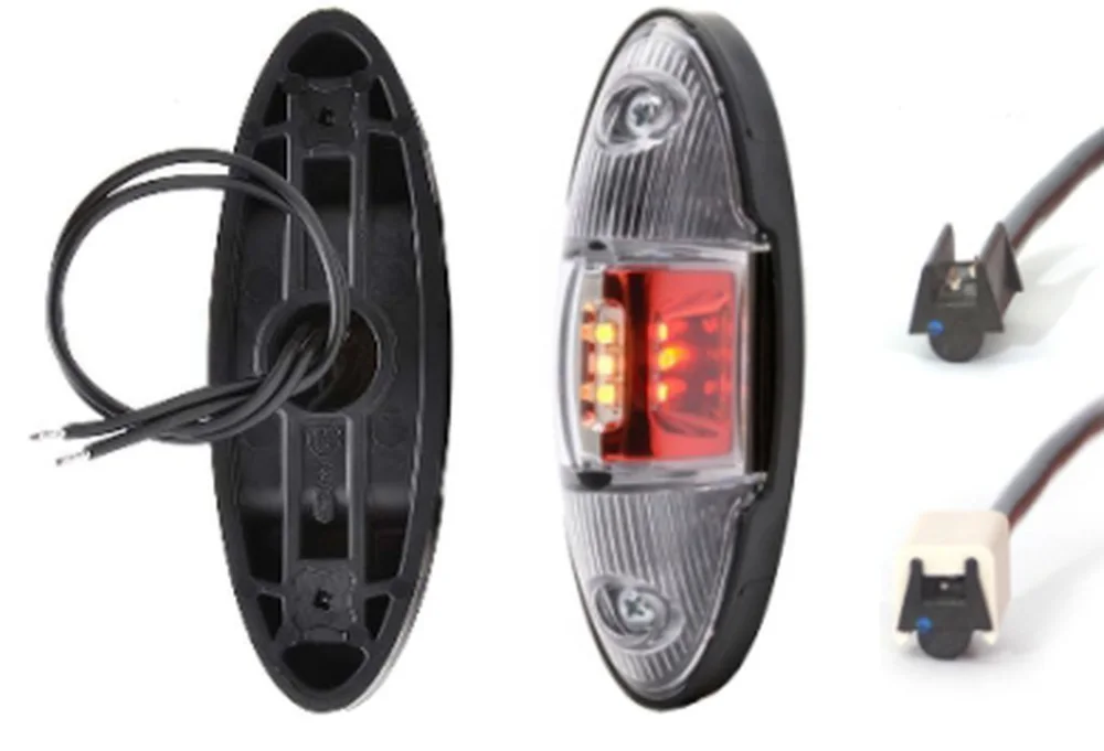 LED Umrissleuchte 12-24V rot weiss