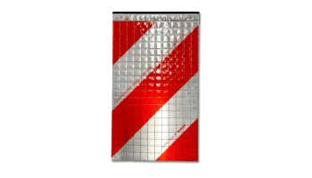 Warnflagge ECE für Hebebühne links