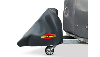 Abdeckhaube für Automatikstützrad mit Werbung