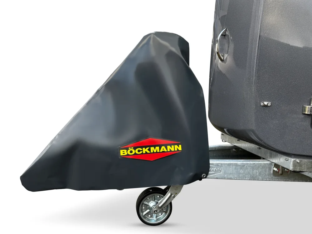 Abdeckhaube für Automatikstützrad mit Werbung