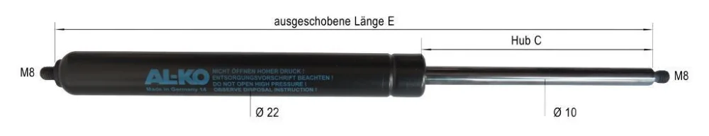 Gasfeder ALKO 900N  