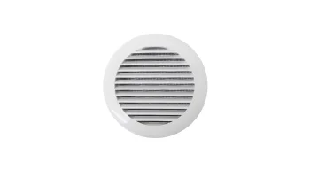 Lüftung rund 100 mm weiss aussen