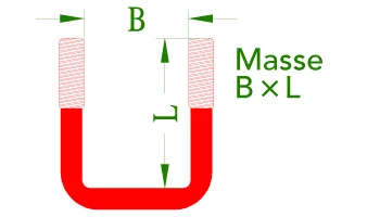 U-Bügel 52 x 75 mm M10 Stahl ohne Muttern