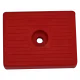 Auflageplatte 130 x 100 mm, rot gerillt, mit einem Loch