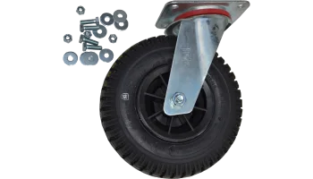 Bugrad luftbereift 220 mm lenkbar mit Schrauben 