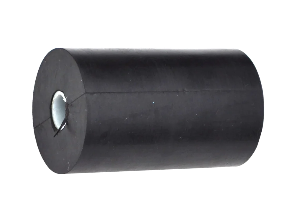 Kielrolle 100 x 50 mm schwarz gerade Lochdurchmesser ø 16 mm