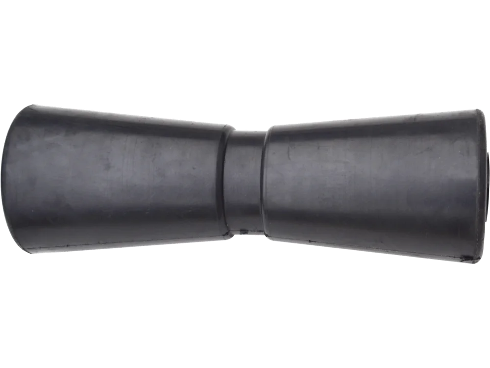 Gummi-Kielrolle 300 x 80 mm schwarz mit Kunststoffbuchse,