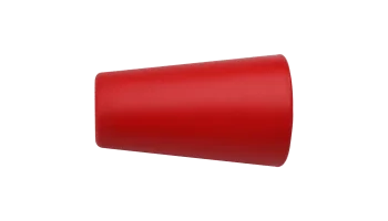 Trompetenrolle 129 x 78 mm rot für SRK