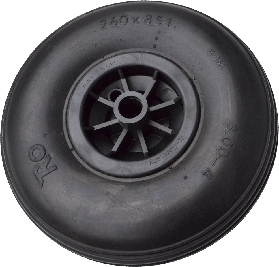 Hohlkammer Vollgummirad 260 x 85 mm für Slipmatic